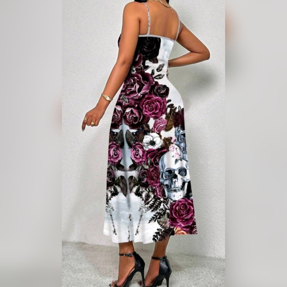 Skeleton And Roses Cami Dress - Picture 2 of 9